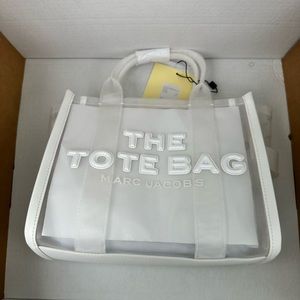 Marc Jacobs The Mesh Small Tote Bag - White/Nickel